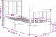 vidaXL Rama łóżka z wezgłowiem, czarna, 2FT6, pojedyncza, lite drewno 12