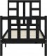 vidaXL Rama łóżka z wezgłowiem, czarna, 2FT6, pojedyncza, lite drewno 6