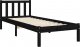 vidaXL Rama łóżka z wezgłowiem, czarna, 2FT6, pojedyncza, lite drewno 9
