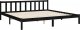 vidaXL Rama łóżka z wezgłowiem, czarna, 200x200 cm, lite drewno 9