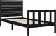 vidaXL Rama łóżka z wezgłowiem, czarna, 2FT6, pojedyncza, lite drewno 5