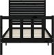 vidaXL Rama łóżka z wezgłowiem, czarna, 2FT6, pojedyncza, lite drewno 6