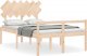 vidaXL Rama łóżka z wezgłowiem, 4FT, mała podwójna, lite drewno 2