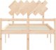 vidaXL Rama łóżka z wezgłowiem, 4FT, mała podwójna, lite drewno 6