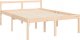 vidaXL Rama łóżka z wezgłowiem, 4FT, mała podwójna, lite drewno 9