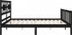 vidaXL Rama łóżka z wezgłowiem, czarna, 200x200 cm, lite drewno 7