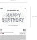 BALON FOLIOWY DEKORACJA URODZINOWA HAPPY BIRTHDAY SREBRNA 340CM X 35CM 2