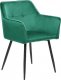Beliani Zestaw 2 krzeseł do jadalni welurowy szmaragdowy JASMIN 4