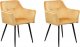 Beliani Zestaw 2 krzeseł do jadalni welurowy żółty JASMIN 1