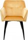 Beliani Zestaw 2 krzeseł do jadalni welurowy żółty JASMIN 3