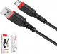 Kabel USB Hoco USB-A - USB-C 1 m Czarny (6931474744920) 1