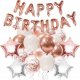 Springos Balony na 18 urodziny zestaw 53 szt. napis happy birthday rosegold UNIWERSALNY 2