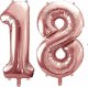 Springos Balony na 18 urodziny zestaw 53 szt. napis happy birthday rosegold UNIWERSALNY 6