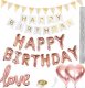 Springos Balony na urodziny 48 szt. dekoracje z napisem happy birthday multikolor UNIWERSALNY 3