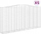 vidaXL Kosze gabionowe, 5 szt, 400x50x200/220 cm, galwanizowane żelazo 2