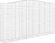 vidaXL Kosze gabionowe, 4 szt, 400x50x220/240 cm, galwanizowane żelazo 3
