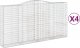 vidaXL vidaXL Kosze gabionowe, 4 szt, 400x50x200/220 cm, galwanizowane żelazo 1
