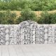 vidaXL Kosze gabionowe, 4 szt, 200x30x100/120 cm, galwanizowane żelazo 1