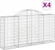 vidaXL Kosze gabionowe, 4 szt, 200x30x100/120 cm, galwanizowane żelazo 2