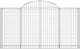 vidaXL Kosze gabionowe, 4 szt, 200x30x100/120 cm, galwanizowane żelazo 4