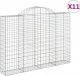 vidaXL Kosze gabionowe, 11 szt, 200x30x140/160cm, galwanizowane żelazo 2