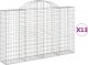 vidaXL vidaXL Kosze gabionowe, 13 szt, 200x30x120/140cm, galwanizowane żelazo 2