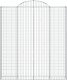 vidaXL vidaXL Kosze gabionowe, 4 szt, 200x30x220/240 cm, galwanizowane żelazo 4