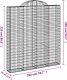 vidaXL vidaXL Kosze gabionowe, 4 szt, 200x30x220/240 cm, galwanizowane żelazo 6
