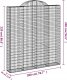 vidaXL vidaXL Kosze gabionowe, 3 szt, 200x30x220/240 cm, galwanizowane żelazo 6