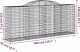 vidaXL Kosze gabionowe, 17 szt, 300x50x120/140cm, galwanizowane żelazo 6