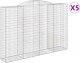 vidaXL Kosze gabionowe, 5 szt, 300x50x200/220 cm, galwanizowane żelazo 2
