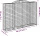vidaXL vidaXL Kosze gabionowe, 4 szt, 300x50x200/220 cm, galwanizowane żelazo 6