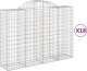 vidaXL vidaXL Kosze gabionowe, 18 szt, 200x50x140/160cm, galwanizowane żelazo 2