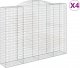 vidaXL Kosze gabionowe, 4 szt, 300x50x220/240 cm, galwanizowane żelazo 2
