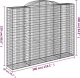 vidaXL Kosze gabionowe, 4 szt, 300x50x220/240 cm, galwanizowane żelazo 6