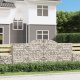 vidaXL Kosze gabionowe, 13 szt, 300x30x120/140cm, galwanizowane żelazo 1