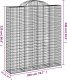 vidaXL vidaXL Kosze gabionowe, 5 szt, 200x50x220/240 cm, galwanizowane żelazo 6