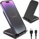 Ładowarka 4kom.pl Ładowarka indukcyjna Podstawka z ładowaniem bezprzewodowym Qi Wireless Charger 15W do telefonu Czarna 1