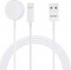Ładowarka 4kom.pl Ładowarka indukcyjna Kabel 150cm UltraBoost 2w1 Magnetic & Lightning do Apple Watch iPhone iPad White 1