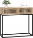 vidaXL Stolik konsolowy, 80x30x75 cm, materiał drewnopochodny i żelazo 3