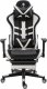 Fotel Ghost Chairs Fotel gamingowy rozkładany z podnóżkiem GHOST-SIX kolor czarno biały 1