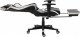 Fotel Ghost Chairs Fotel gamingowy rozkładany z podnóżkiem GHOST-SIX kolor czarno biały 5
