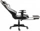 Fotel Ghost Chairs Fotel gamingowy rozkładany z podnóżkiem GHOST-SIX kolor czarno biały 6