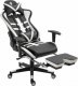 Fotel Ghost Chairs Fotel gamingowy rozkładany z podnóżkiem GHOST-SIX kolor czarno biały 7