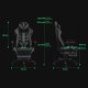 Fotel Ghost Chairs z podnóżkiem GHOST-SIX czarno szary 8