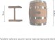Beczka drewniana dębowa 3l wypalanana bimber, whisky lub wino + grawer 4