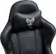 Fotel Ghost Chairs gamingowy GHOST 17 czarny z podnóżkiem 6