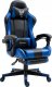Fotel Ghost Chairs GHOST 17 niebieski z podnóżkiem 2