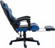 Fotel Ghost Chairs GHOST 17 niebieski z podnóżkiem 3