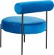 Beliani Fotel welurowy granatowy ALPHA 4